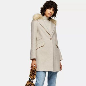TopShop women's coat, oatmeal color, BRAND NEW